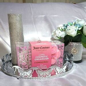 Juicy Couture Pink Cosmetic Organizer 3 Compartment NWT